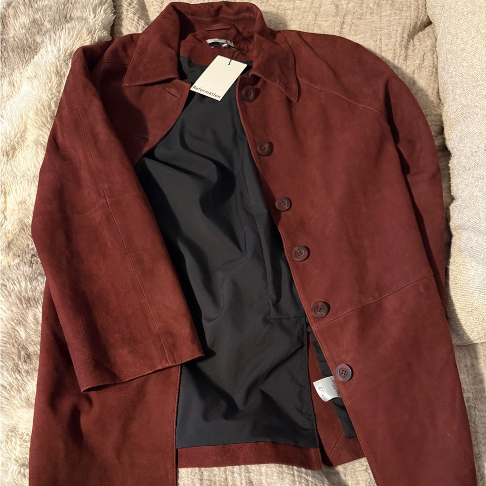 NEVER WORN Reformation suede Celine coat- with tags, never worn! - Picture 6 of 6